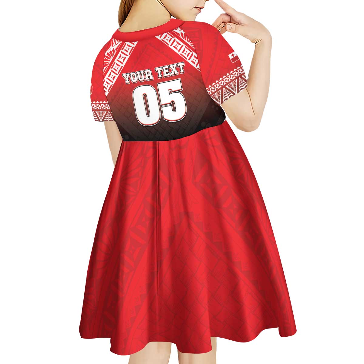 Custom Rugby Tonga MMT Kid Short Sleeve Dress Mana O Tonga LT05 - Polynesian Pride