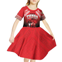 Custom Rugby Tonga MMT Kid Short Sleeve Dress Mana O Tonga LT05 - Polynesian Pride