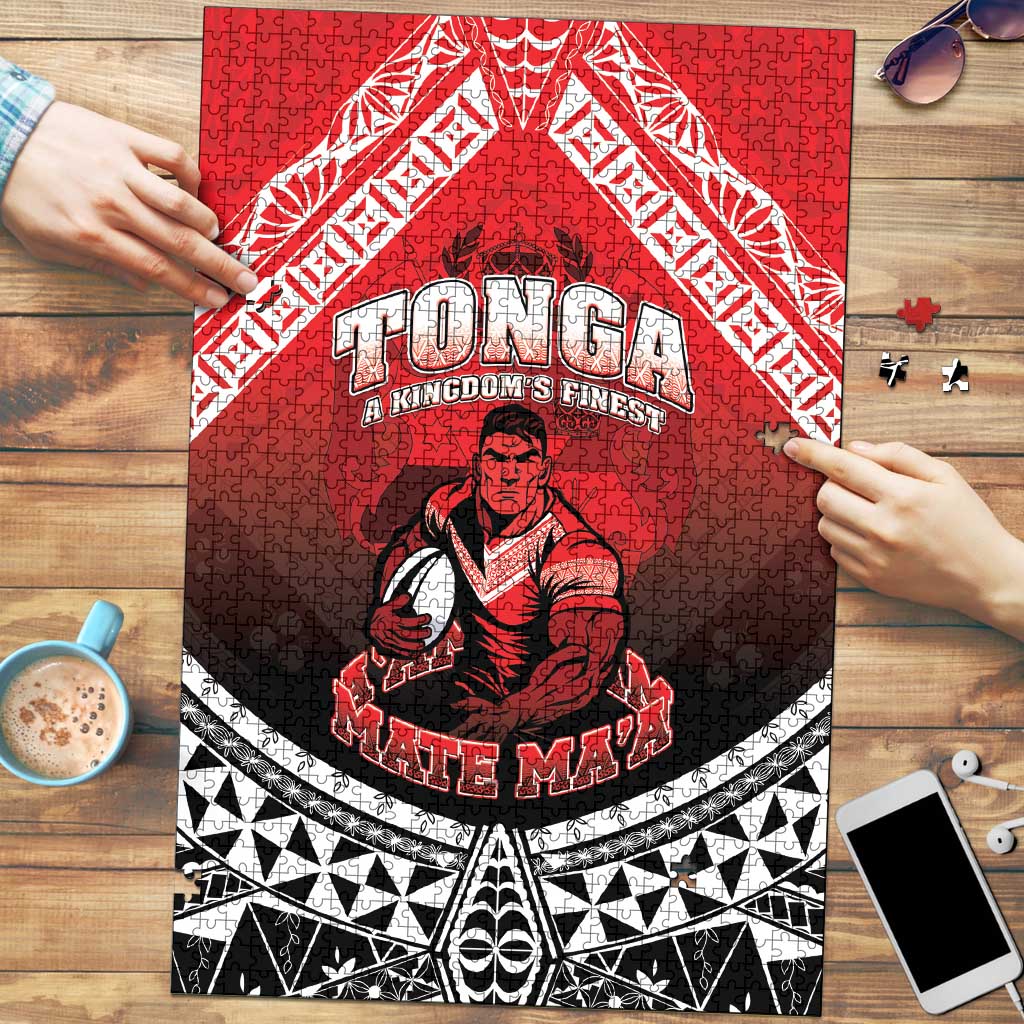 Rugby Tonga MMT Puzzle Mana O Tonga LT05 Red - Polynesian Pride