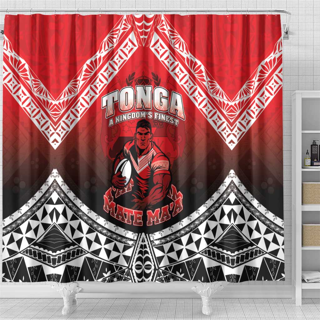 Rugby Tonga MMT Shower Curtain Mana O Tonga LT05 - Polynesian Pride
