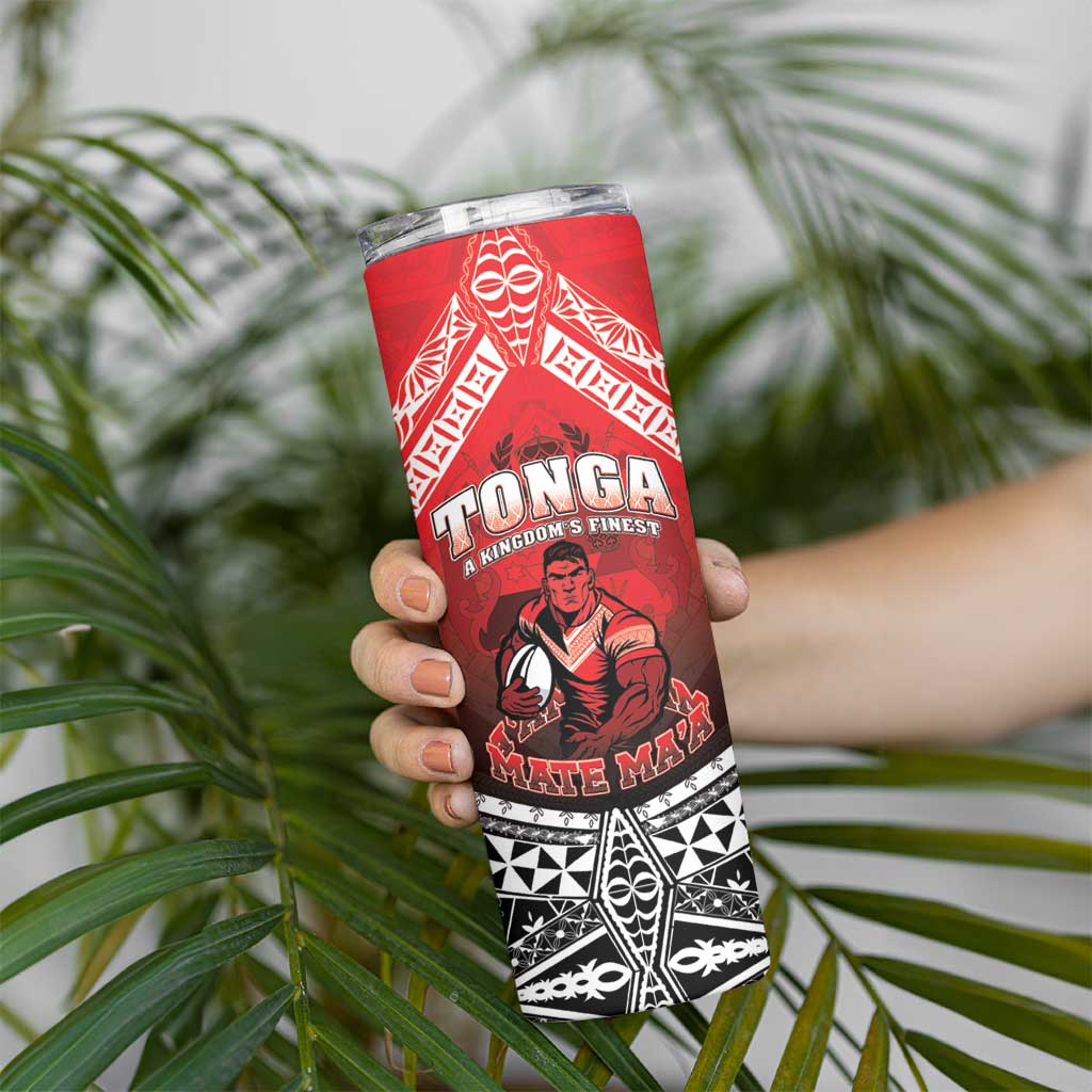 Custom Rugby Tonga MMT Skinny Tumbler Mana O Tonga LT05 - Polynesian Pride