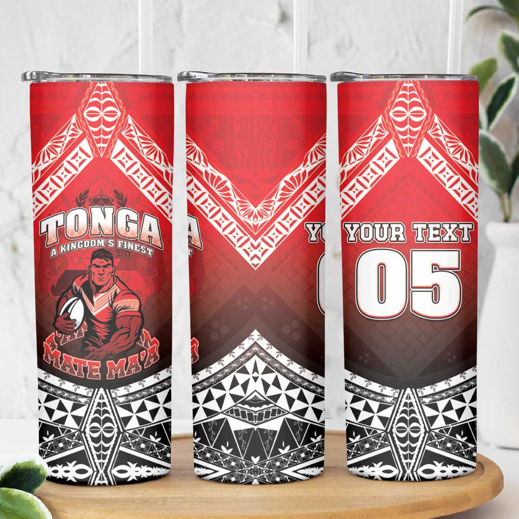 Custom Rugby Tonga MMT Skinny Tumbler Mana O Tonga LT05 - Polynesian Pride