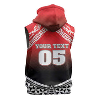 Custom Rugby Tonga MMT Sleeveless Hoodie Mana O Tonga - Polynesian Pride