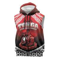 Custom Rugby Tonga MMT Sleeveless Zip Hoodie Mana O Tonga - Polynesian Pride