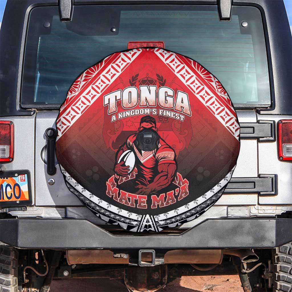 Rugby Tonga MMT Spare Tire Cover Mana O Tonga LT05 Red - Polynesian Pride