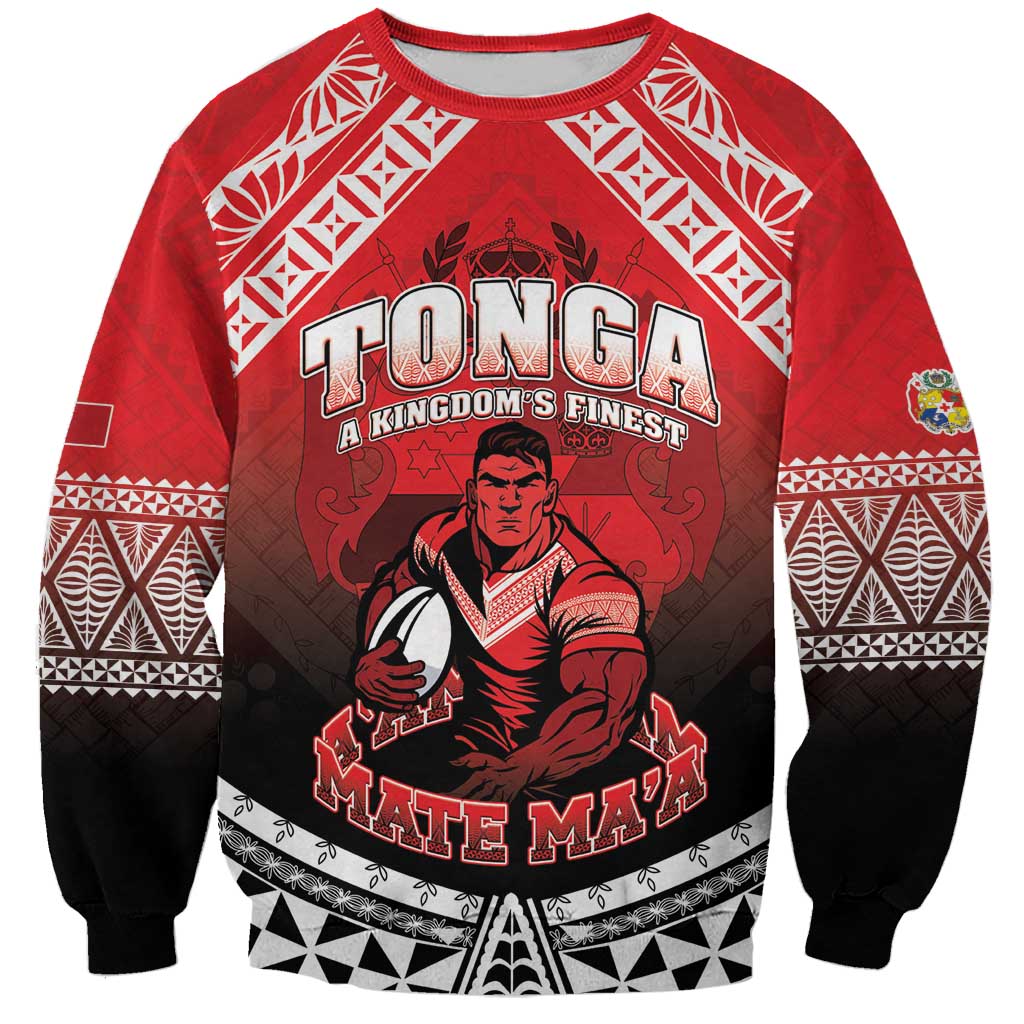 Custom Rugby Tonga MMT Sweatshirt Mana O Tonga LT05 Unisex Red - Polynesian Pride