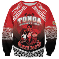Custom Rugby Tonga MMT Sweatshirt Mana O Tonga LT05 Unisex Red - Polynesian Pride