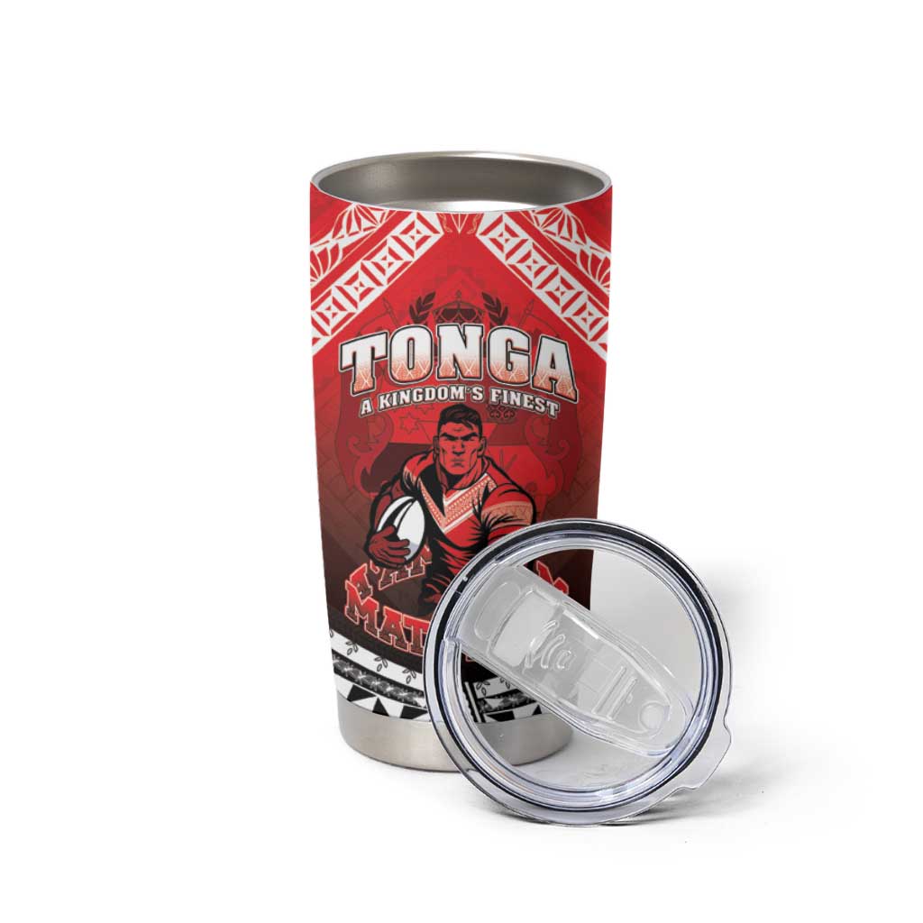 Custom Rugby Tonga MMT Tumbler Cup Mana O Tonga LT05 - Polynesian Pride