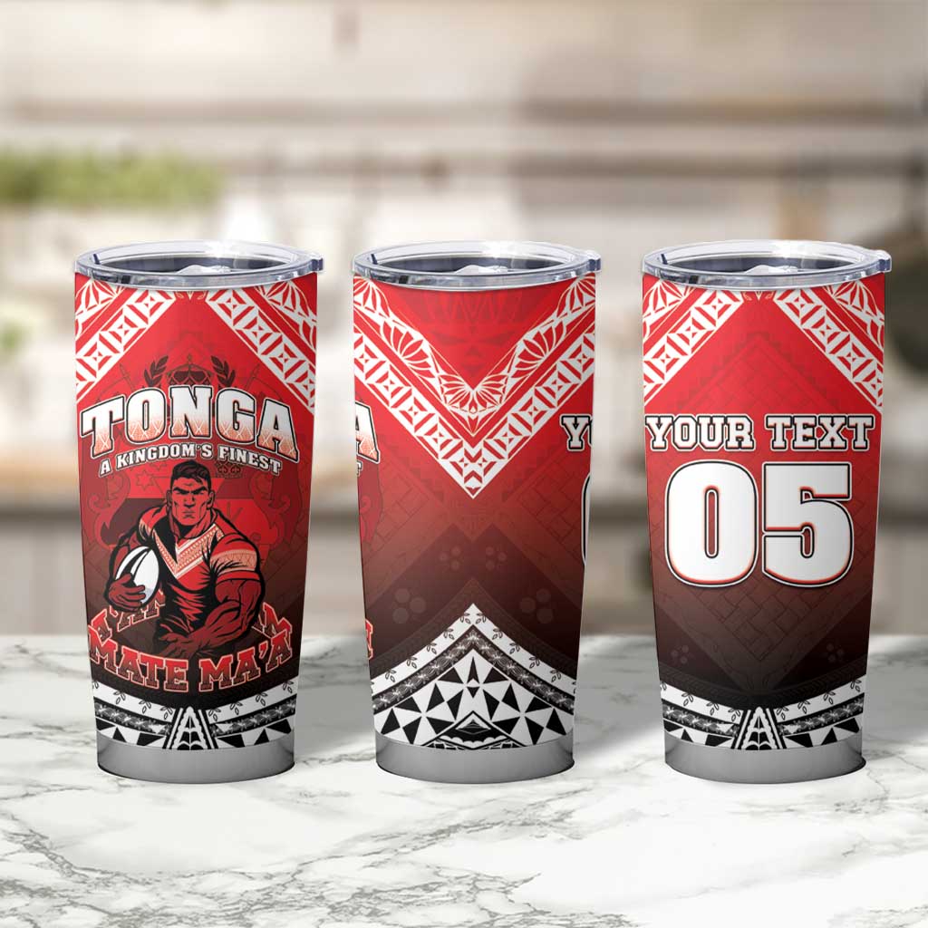 Custom Rugby Tonga MMT Tumbler Cup Mana O Tonga LT05 - Polynesian Pride