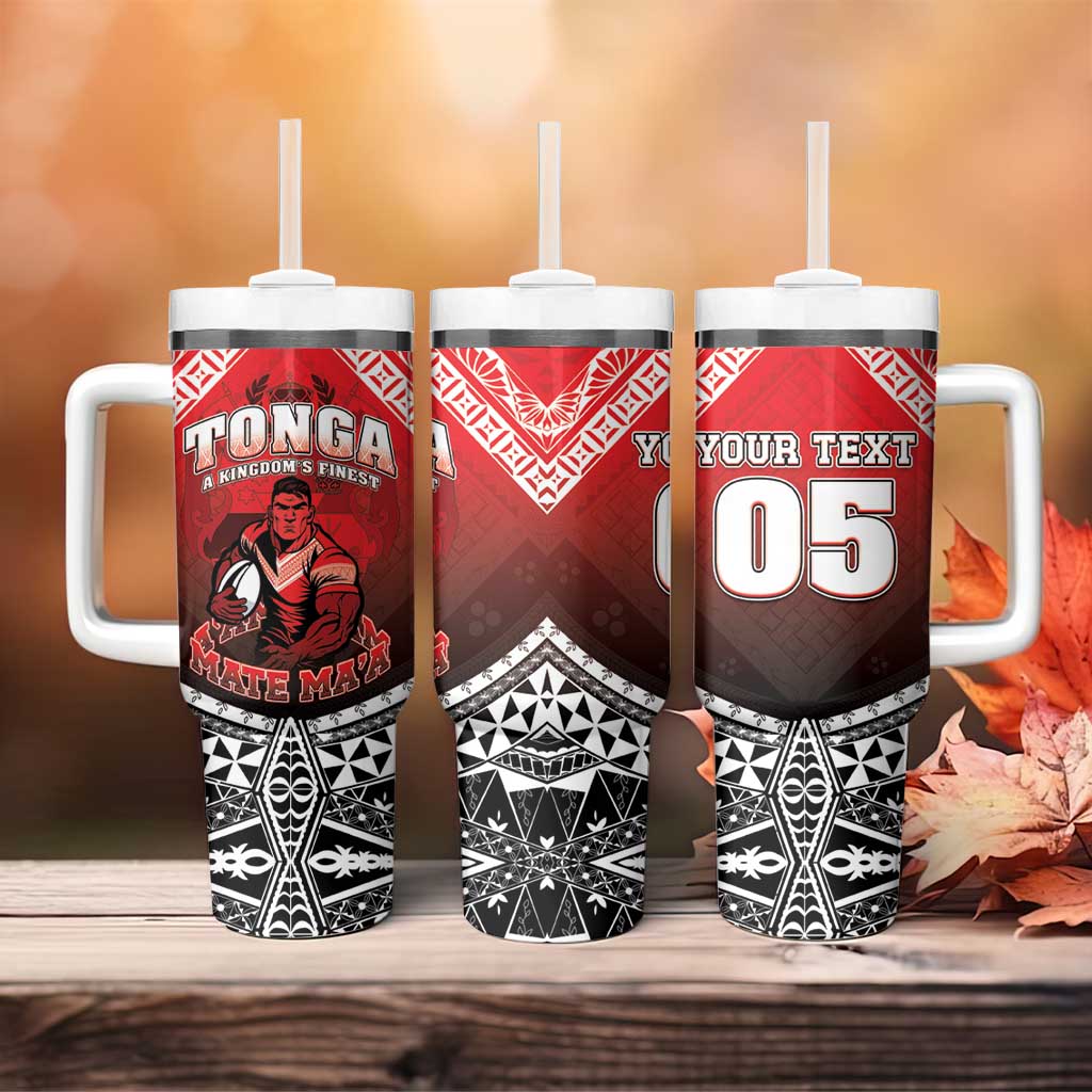 Custom Rugby Tonga MMT Tumbler With Handle Mana O Tonga LT05 - Polynesian Pride