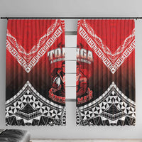 Rugby Tonga MMT Window Curtain Mana O Tonga LT05 With Hooks Red - Polynesian Pride