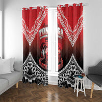 Rugby Tonga MMT Window Curtain Mana O Tonga LT05 With Grommets Red - Polynesian Pride