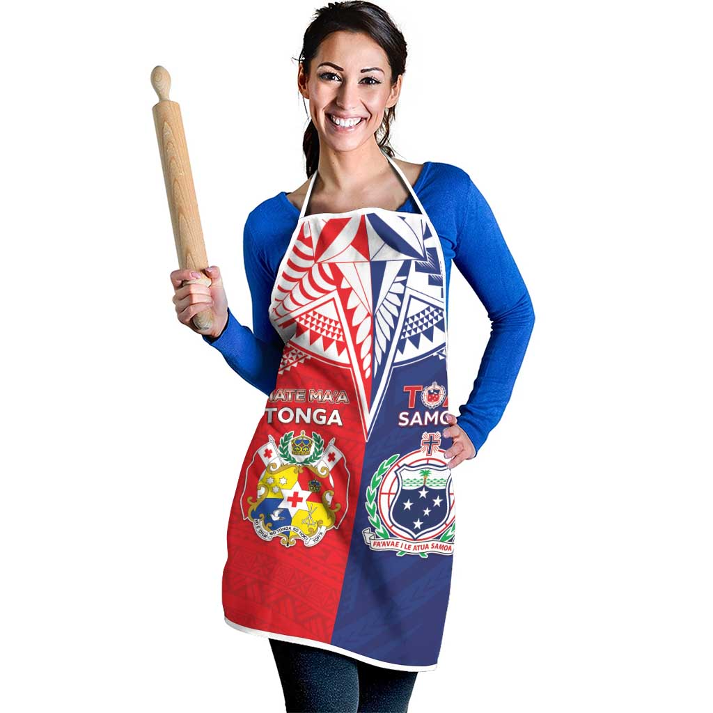 Rugby Samoa And Tonga Apron Toa Samoa With Mate Maa LT05 - Polynesian Pride