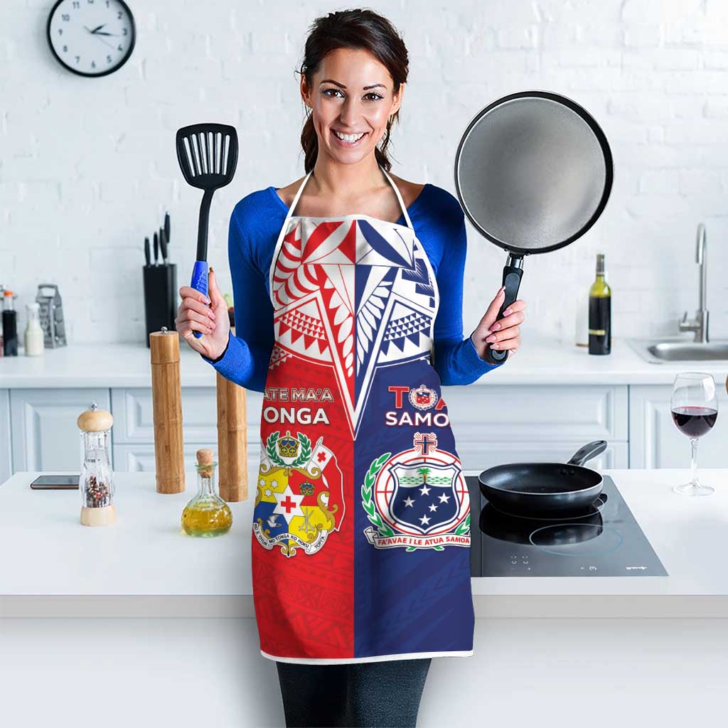 Rugby Samoa And Tonga Apron Toa Samoa With Mate Maa LT05 - Polynesian Pride