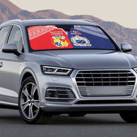 Rugby Samoa And Tonga Auto Sun Shade Toa Samoa With Mate Maa LT05 - Polynesian Pride