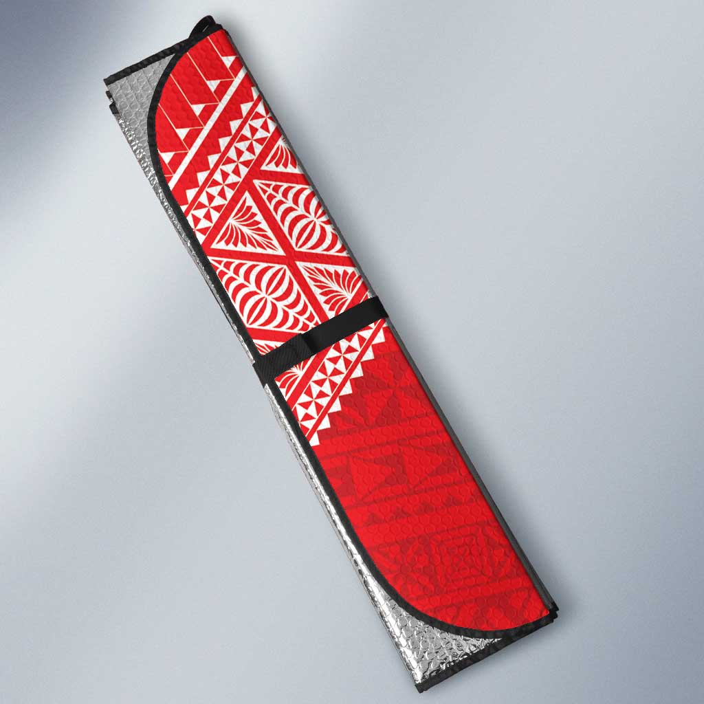 Rugby Samoa And Tonga Auto Sun Shade Toa Samoa With Mate Maa LT05 - Polynesian Pride