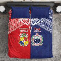Rugby Samoa And Tonga Bedding Set Toa Samoa With Mate Maa LT05 Multicolor - Polynesian Pride