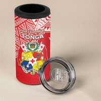 Custom Rugby Samoa And Tonga 4 in 1 Can Cooler Tumbler Toa Samoa With Mate Maa LT05 - Polynesian Pride