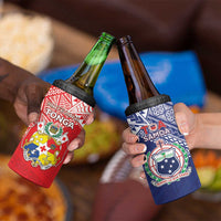 Custom Rugby Samoa And Tonga 4 in 1 Can Cooler Tumbler Toa Samoa With Mate Maa LT05 - Polynesian Pride
