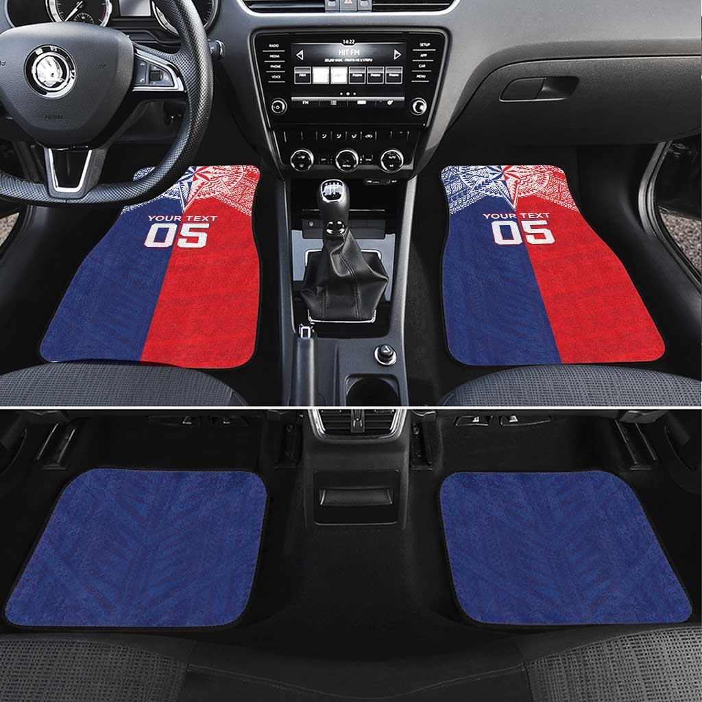 Custom Rugby Samoa And Tonga Car Mats Toa Samoa With Mate Maa - Polynesian Pride