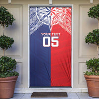 Custom Rugby Samoa And Tonga Door Cover Toa Samoa With Mate Maa LT05 Multicolor - Polynesian Pride