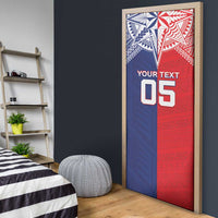 Custom Rugby Samoa And Tonga Door Cover Toa Samoa With Mate Maa LT05 - Polynesian Pride