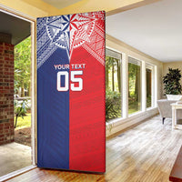 Custom Rugby Samoa And Tonga Door Cover Toa Samoa With Mate Maa LT05 - Polynesian Pride