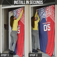 Custom Rugby Samoa And Tonga Door Cover Toa Samoa With Mate Maa LT05 - Polynesian Pride
