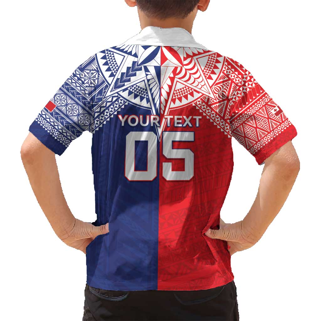 Custom Rugby Samoa And Tonga Family Matching Off Shoulder Short Dress and Hawaiian Shirt Toa Samoa With Mate Maa - Polynesian Pride