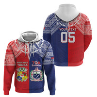 Custom Rugby Samoa And Tonga Hoodie Toa Samoa With Mate Maa - Polynesian Pride