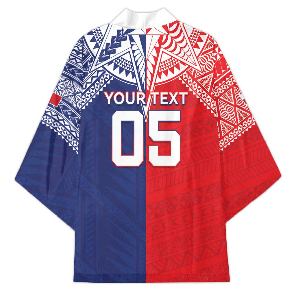 Custom Rugby Samoa And Tonga Kimono Toa Samoa With Mate Maa LT05 - Polynesian Pride