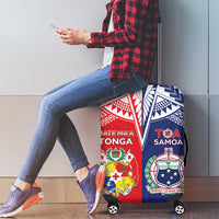 Rugby Samoa And Tonga Luggage Cover Toa Samoa With Mate Maa LT05 - Polynesian Pride