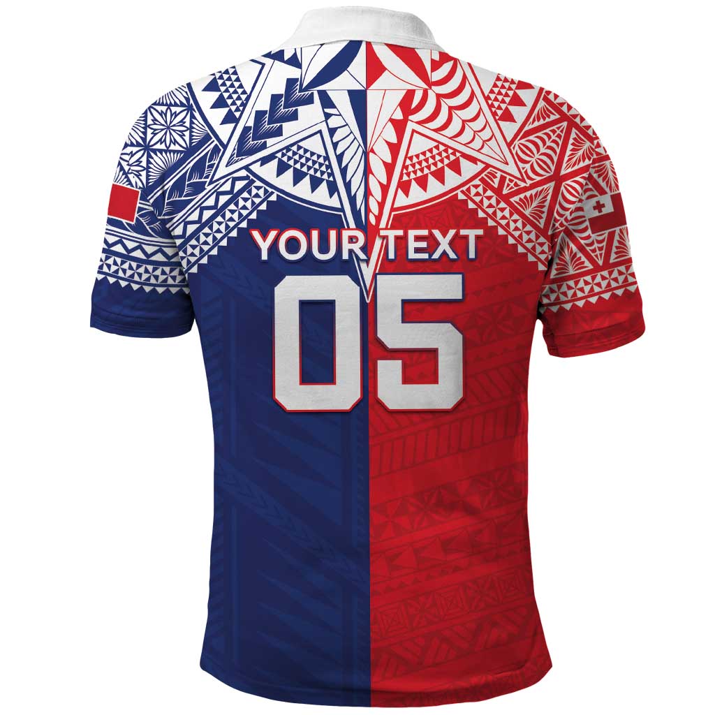 Custom Rugby Samoa And Tonga Polo Shirt Toa Samoa With Mate Maa LT05 - Polynesian Pride