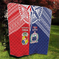Rugby Samoa And Tonga Quilt Toa Samoa With Mate Maa LT05 - Polynesian Pride