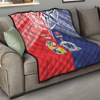 Rugby Samoa And Tonga Quilt Toa Samoa With Mate Maa LT05 - Polynesian Pride
