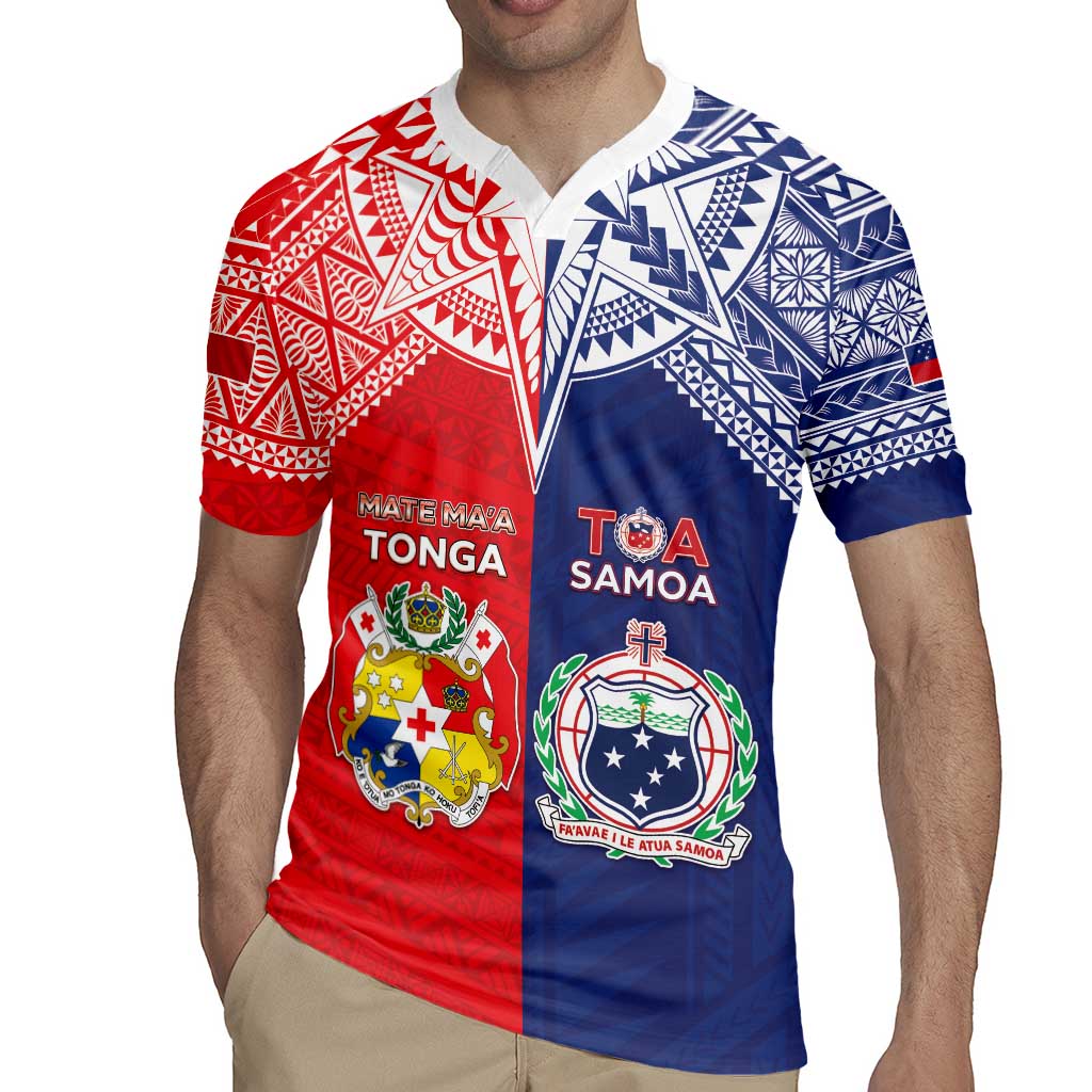 Custom Rugby Samoa And Tonga Rugby Jersey Toa Samoa With Mate Maa LT05 - Polynesian Pride
