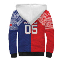Custom Rugby Samoa And Tonga Sherpa Hoodie Toa Samoa With Mate Maa - Polynesian Pride