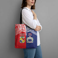 Rugby Samoa And Tonga Tote Bag Toa Samoa With Mate Maa LT05 - Polynesian Pride