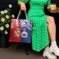 Rugby Samoa And Tonga Tote Bag Toa Samoa With Mate Maa LT05 - Polynesian Pride