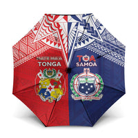 Rugby Samoa And Tonga Umbrella Toa Samoa With Mate Maa LT05 One Size Folded 11.42 inch Opened Diameter 37.4 inch Multicolor - Polynesian Pride