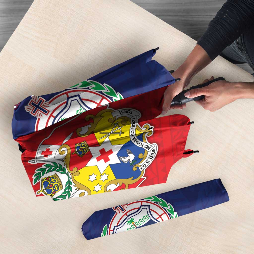 Rugby Samoa And Tonga Umbrella Toa Samoa With Mate Maa LT05 - Polynesian Pride