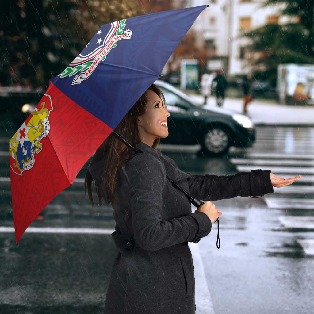 Rugby Samoa And Tonga Umbrella Toa Samoa With Mate Maa LT05 - Polynesian Pride