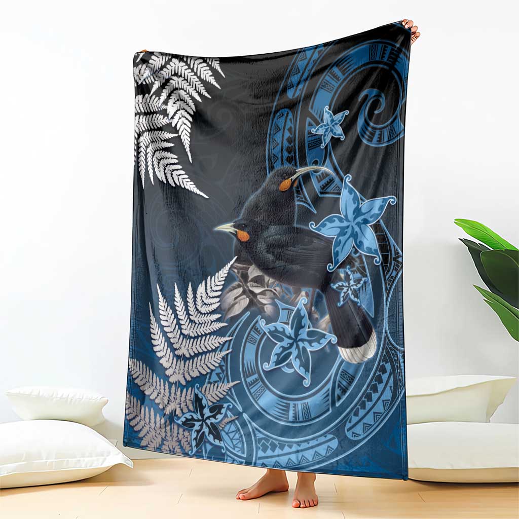 New Zealand Huia Bird Blanket Aotearoa Maori Pattern