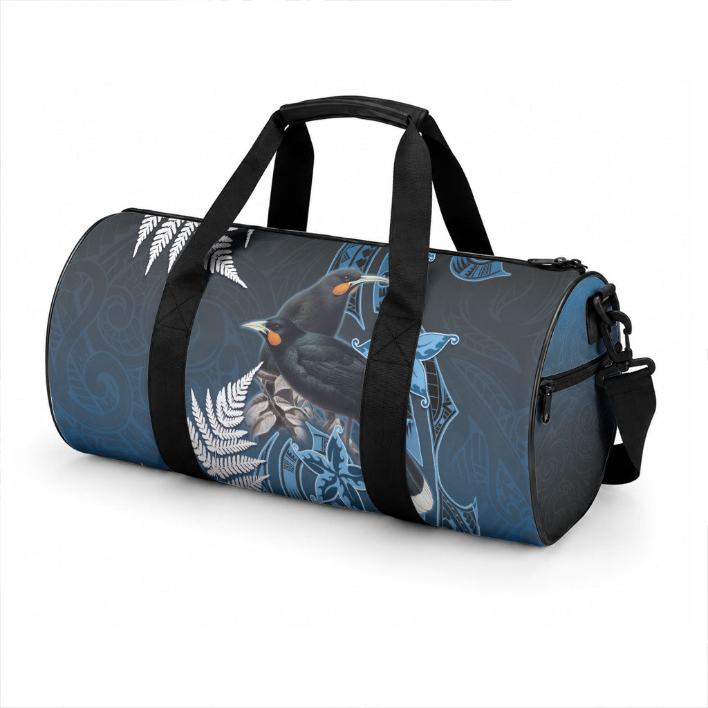 New Zealand Huia Bird Duffle Bag Aotearoa Maori Pattern LT05 - Polynesian Pride
