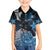 New Zealand Huia Bird Family Matching Off The Shoulder Long Sleeve Dress and Hawaiian Shirt Aotearoa Maori Pattern