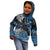 New Zealand Huia Bird Kid Hoodie Aotearoa Maori Pattern