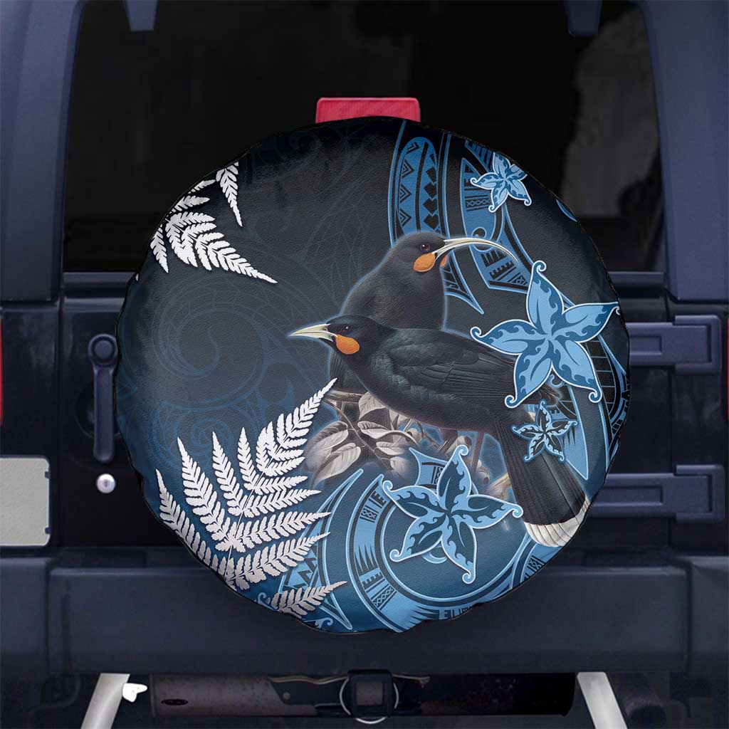 New Zealand Huia Bird Spare Tire Cover Aotearoa Maori Pattern