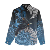 New Zealand Huia Bird Women Casual Shirt Aotearoa Maori Pattern LT05 - Polynesian Pride