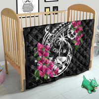 Guam Chamorro Quilt Bougainvillea Black Polynesian Tribal Pattern