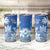 Bula Fiji Tumbler Cup Fijian Masi Pattern With Blue Coat Of Arms